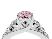 Pear-Shaped Engagement Ring Setting for a Fancy Pink Lab-Grown Diamond | Sterling Silver - Design NV-24645