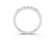Round Diamond Half Eternity Band Set in White gold with Channel Setting