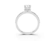 Pear-Shaped Channel Set Solitaire Engagement Ring Setting | Rope Collar Head | Platinum