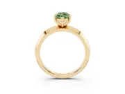 Marquise Knife-Edge Engagement Ring Setting for a Fancy Green Lab-Grown Diamond | Yellow Gold