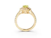 Pear-Shaped Halo Engagement Ring Setting for a Fancy Yellow Lab-Grown Diamond | Yellow Gold - Design NV-24799