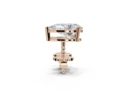 Marquise Lab-Grown Diamond Solitaire Basket Stud Earrings | Open Gallery | Rose Gold