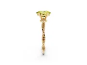 Oval Twisted Solitaire Engagement Ring Setting for a Fancy Yellow Lab-Grown Diamond | Yellow Gold