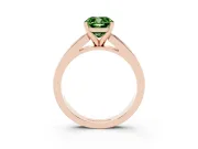 Cushion Cut Channel Engagement Ring Setting for a Fancy Green Lab-Grown Diamond | Rose Gold