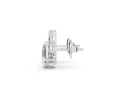 Asscher and Marquise Lab-Grown Diamond Cluster Stud Earrings | Marquise Leaf Spray | Platinum