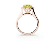 Heart-Shaped Halo Engagement Ring Setting for a Fancy Yellow Lab-Grown Diamond | Square Profile Band | Rose Gold
