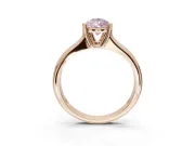 Pear-Shaped Double Claw Solitaire Engagement Ring Setting for a Fancy Pink Lab-Grown Diamond | Rose Gold