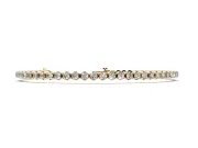 Round Lab-Grown Diamond Slim Tennis Bracelet | Cup Settings | Yellow Gold