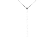 Mixed Shape Lab-Grown Diamond Station Lariat Necklace | Emerald Cut Focal Stone | White Gold