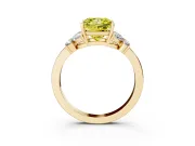 Princess Cut Petal Engagement Ring Setting for a Fancy Yellow Lab-Grown Diamond | Yellow Gold