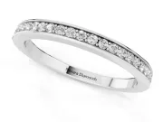 Round Diamond Continuous Pavé Eternity Band Set in Platinum