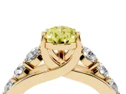 Pear-Shaped Engagement Ring Setting for a Fancy Yellow Lab-Grown Diamond | Yellow Gold - Design NV-24645