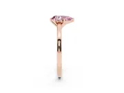 Fancy Pink Pear Cut Diamond Solitaire Engagement Ring Set in Rose gold with Prong Setting on a Classic Band