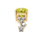 Radiant Cut Accented Engagement Ring Setting for a Fancy Yellow Lab-Grown Diamond | Yellow Gold