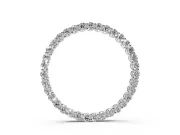 Round Lab-Grown Diamond Wide Eternity Circle Pendant Necklace | Prong Set | White Gold