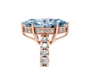 Marquise Engagement Ring Setting for a Fancy Blue Lab-Grown Diamond | Rose Gold - Design NV-24649