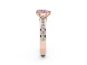 Pear-Shaped Channel Engagement Ring Setting for a Fancy Pink Lab-Grown Diamond | Rose Gold - Design NV-24671
