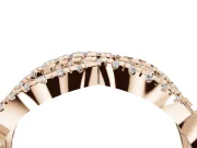 Round Lab-Grown Diamond Braided Pavé Wedding Band | Open Braid | Rose Gold