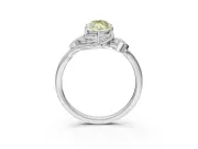 Marquise Bypass Solitaire Engagement Ring Setting for a Fancy Yellow Lab-Grown Diamond | Platinum