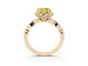 Heart-Shaped Halo Engagement Ring Setting for a Fancy Yellow Lab-Grown Diamond | Yellow Gold - Design NV-24725