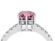 Radiant Cut Engagement Ring Setting for a Fancy Pink Lab-Grown Diamond | Platinum - Design NV-24649