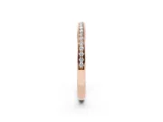 Round Diamond Pavé Eternity Band Set in Rose gold with Channel Setting