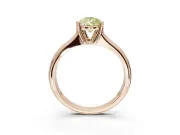 Pear-Shaped Double Claw Solitaire Engagement Ring Setting for a Fancy Yellow Lab-Grown Diamond | Rose Gold