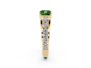 Princess Cut Engagement Ring Setting for a Fancy Green Lab-Grown Diamond | Yellow Gold - Design NV-24645