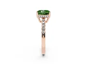 Radiant Cut Engagement Ring Setting for a Fancy Green Lab-Grown Diamond | Rose Gold - Design NV-24649
