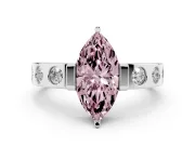 Marquise Tension Style Engagement Ring Setting for a Fancy Pink Lab-Grown Diamond | Platinum