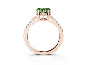 Heart-Shaped Engagement Ring Setting for a Fancy Green Lab-Grown Diamond | Rose Gold - Design NV-24649