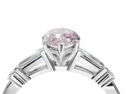 Marquise Tapered Baguette Engagement Ring Setting for a Fancy Pink Lab-Grown Diamond | Platinum