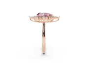 Pear-Shaped Engagement Ring Setting for a Fancy Pink Lab-Grown Diamond | Rose Gold - Design NV-24790