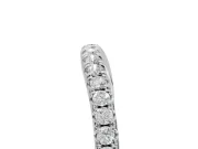 Round Lab-Grown Diamond Pavé Curved Half Eternity Wedding Band | Rounded Edges | White Gold