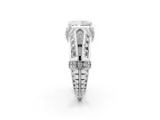 Radiant Cut Vintage Milgrain Engagement Ring Setting | Hidden Halo | Sterling Silver