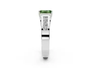 Emerald Cut Channel-Set Engagement Ring Setting for a Fancy Green Lab-Grown Diamond | Platinum