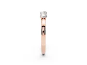 Round Diamond Four-Stone Band Set in Rose gold with Prong Setting