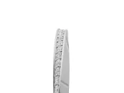 Round Lab-Grown Diamond Pavé Ribbon Twist Wedding Band | Polished Turn | Sterling Silver