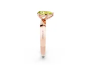Pear-Shaped Knife-Edge Engagement Ring Setting for a Fancy Yellow Lab-Grown Diamond | Rose Gold