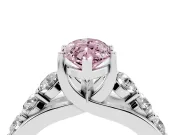 Marquise Graduated Engagement Ring Setting for a Fancy Pink Lab-Grown Diamond | Platinum