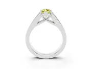 Marquise Channel-Set Engagement Ring Setting for a Fancy Yellow Lab-Grown Diamond | Sterling Silver