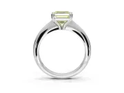 Princess Cut Tapered Solitaire Engagement Ring Setting for a Fancy Yellow Lab-Grown Diamond | Sterling Silver