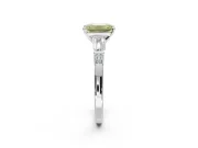 Emerald Cut Tapered Baguette Engagement Ring Setting for a Fancy Yellow Lab-Grown Diamond | Platinum