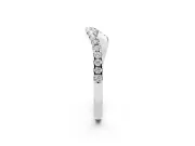 Round Diamond Pavé Twist Band Set in Silver with U-Prong Setting