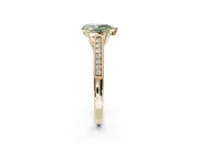 Pear-Shaped Engagement Ring Setting for a Fancy Green Lab-Grown Diamond | Yellow Gold - Design NV-24597