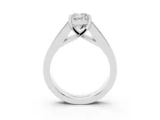 Cushion Cut Channel-Set Engagement Ring Setting | Princess Side Stones | Platinum