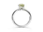 Radiant Cut Solitaire Engagement Ring Setting for a Fancy Yellow Lab-Grown Diamond | Tapered Plain Band | Platinum