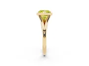 Princess Cut Bezel Engagement Ring Setting for a Fancy Yellow Lab-Grown Diamond | Yellow Gold