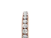 Round Lab-Grown Diamond Narrow Channel Set Wedding Band | Comfort Fit | Rose Gold