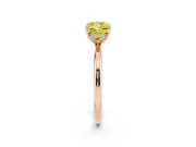 Cushion Cut Hidden Halo Ring Setting for a Fancy Yellow Lab-Grown Diamond | Rose Gold